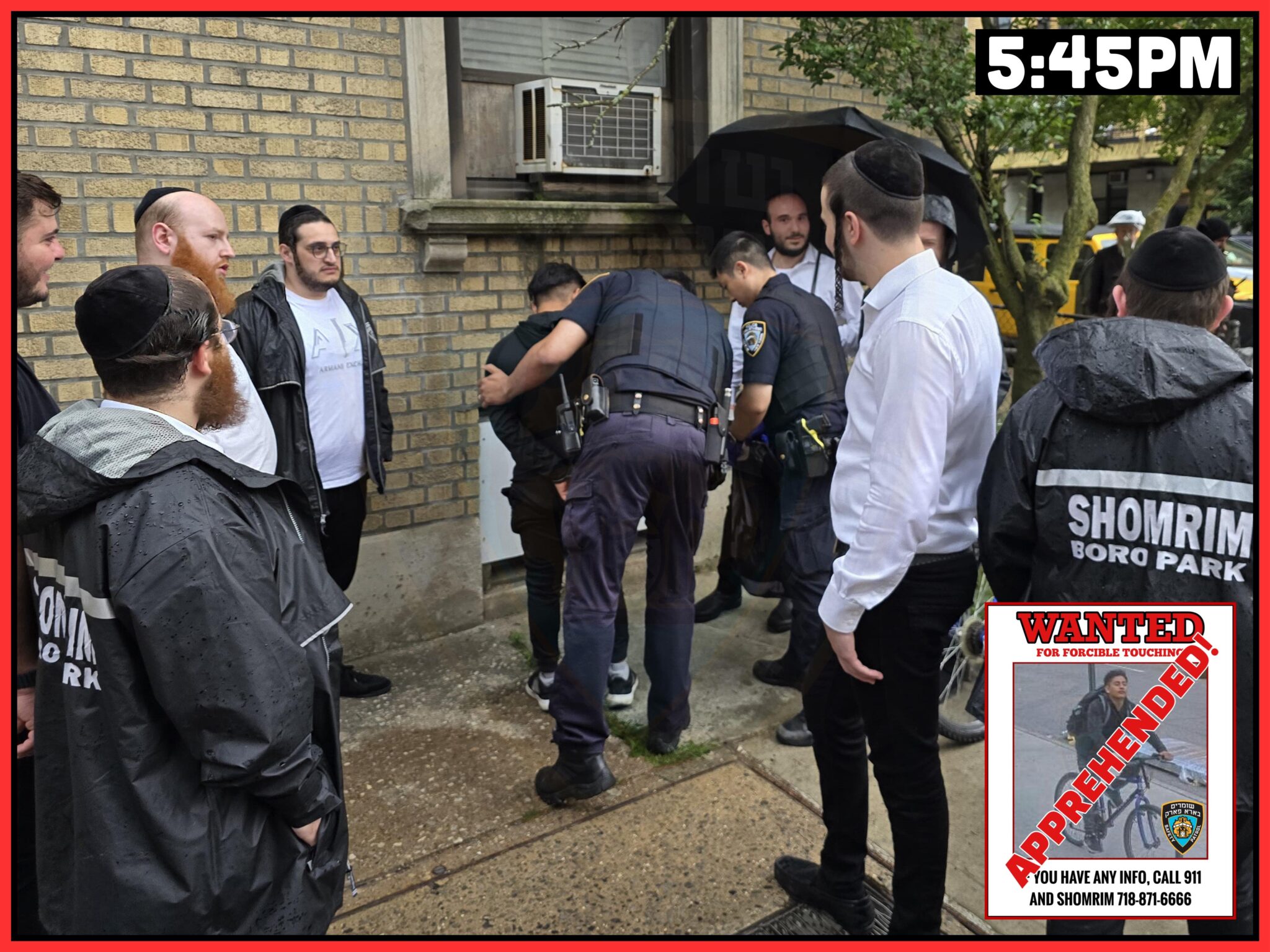 NYPD With the Help of Shomrim, Arrests Suspect Following Inappropriate ...